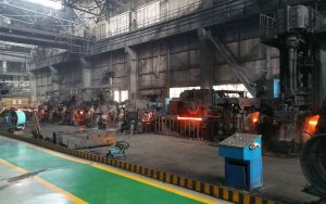 working steel rolling mill plant